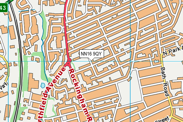 NN16 9QY map - OS VectorMap District (Ordnance Survey) NN16 9QY map - OS VectorMap District (Ordnance Survey)