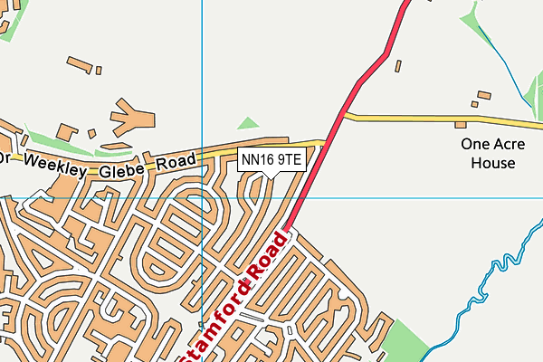 NN16 9TE map - OS VectorMap District (Ordnance Survey)