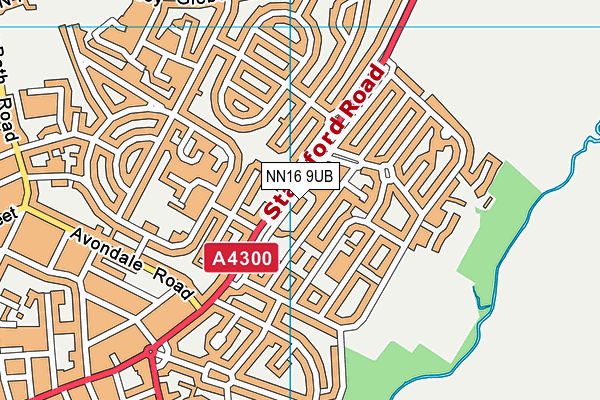 NN16 9UB map - OS VectorMap District (Ordnance Survey)