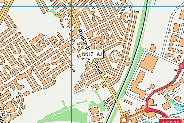 NN17 1AJ map - OS VectorMap District (Ordnance Survey) NN17 1AJ map - OS VectorMap District (Ordnance Survey)