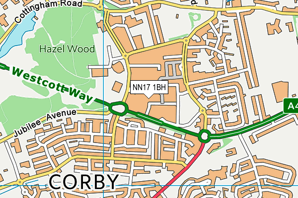 NN17 1BH map - OS VectorMap District (Ordnance Survey) NN17 1BH map - OS VectorMap District (Ordnance Survey)