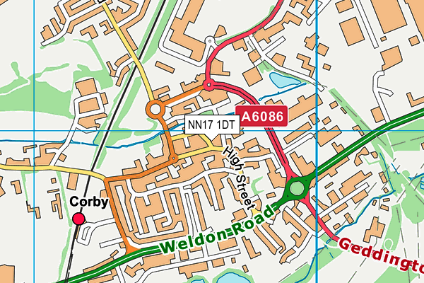 NN17 1DT map - OS VectorMap District (Ordnance Survey) NN17 1DT map - OS VectorMap District (Ordnance Survey)