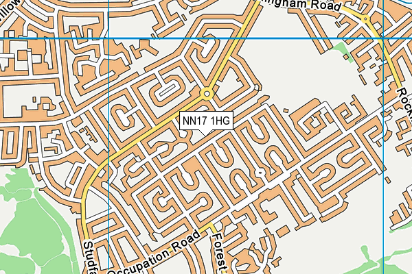 NN17 1HG map - OS VectorMap District (Ordnance Survey) NN17 1HG map - OS VectorMap District (Ordnance Survey)