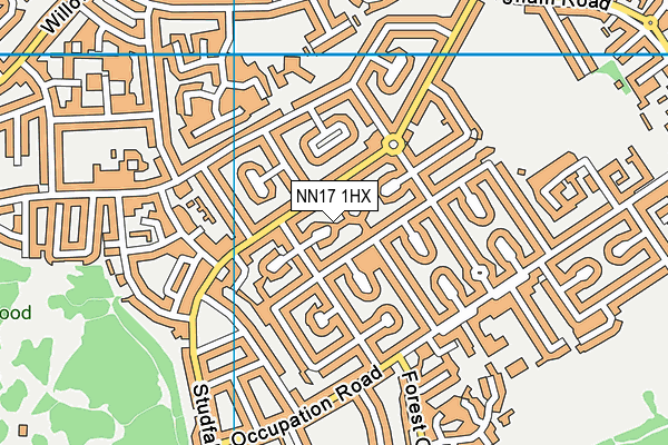 NN17 1HX map - OS VectorMap District (Ordnance Survey) NN17 1HX map - OS VectorMap District (Ordnance Survey)