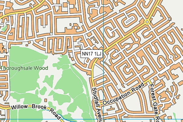 NN17 1LJ map - OS VectorMap District (Ordnance Survey)