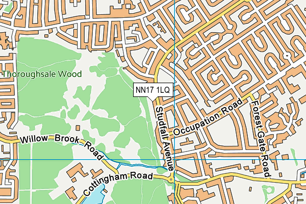 NN17 1LQ map - OS VectorMap District (Ordnance Survey)