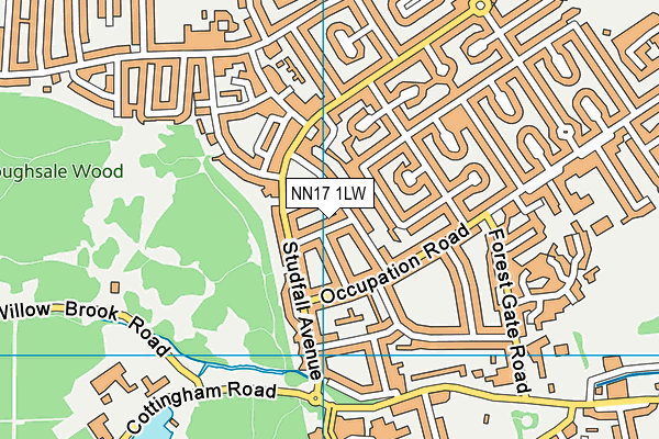 NN17 1LW map - OS VectorMap District (Ordnance Survey) NN17 1LW map - OS VectorMap District (Ordnance Survey)