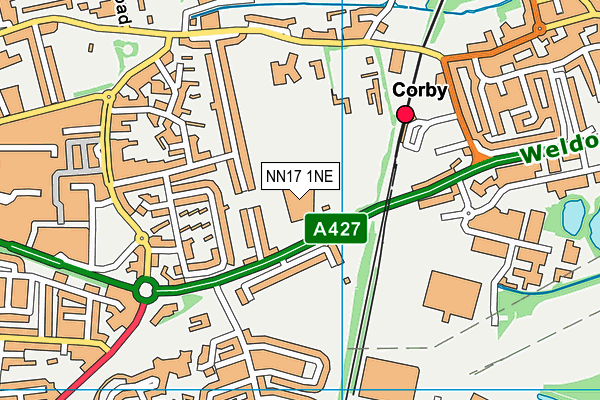 NN17 1NE map - OS VectorMap District (Ordnance Survey)