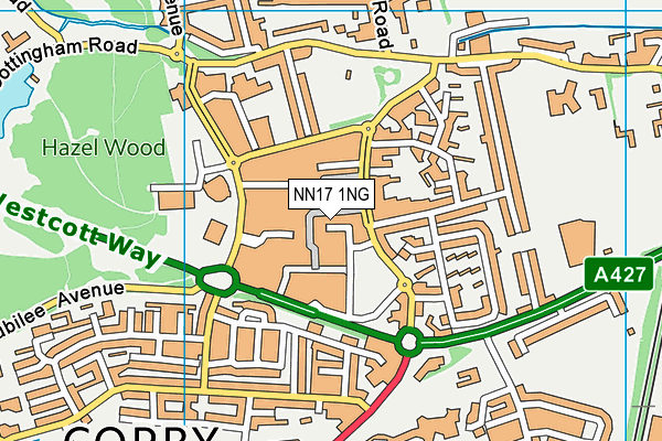 NN17 1NG map - OS VectorMap District (Ordnance Survey) NN17 1NG map - OS VectorMap District (Ordnance Survey)