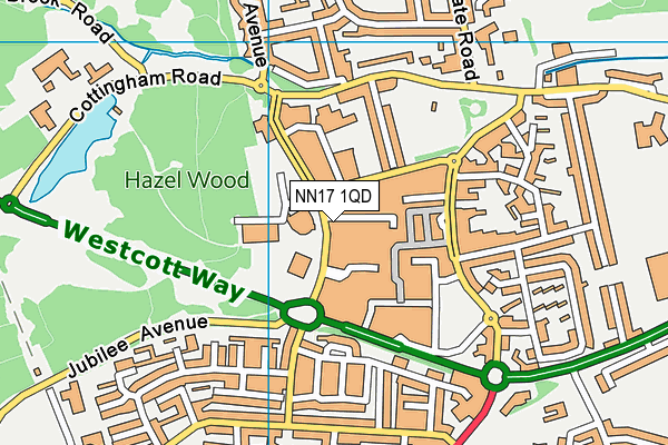 NN17 1QD map - OS VectorMap District (Ordnance Survey) NN17 1QD map - OS VectorMap District (Ordnance Survey)