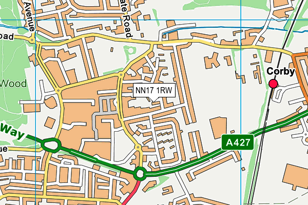 NN17 1RW map - OS VectorMap District (Ordnance Survey) NN17 1RW map - OS VectorMap District (Ordnance Survey)