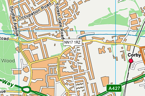NN17 1RZ map - OS VectorMap District (Ordnance Survey) NN17 1RZ map - OS VectorMap District (Ordnance Survey)