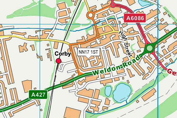 NN17 1ST map - OS VectorMap District (Ordnance Survey) NN17 1ST map - OS VectorMap District (Ordnance Survey)