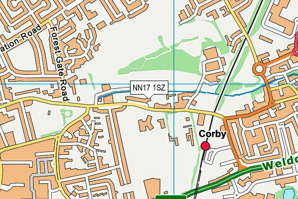 NN17 1SZ map - OS VectorMap District (Ordnance Survey)