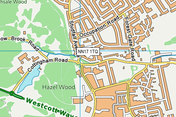 NN17 1TQ map - OS VectorMap District (Ordnance Survey) NN17 1TQ map - OS VectorMap District (Ordnance Survey)