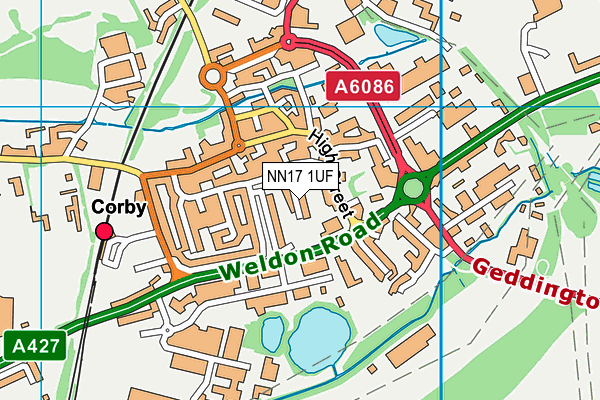 NN17 1UF map - OS VectorMap District (Ordnance Survey) NN17 1UF map - OS VectorMap District (Ordnance Survey)