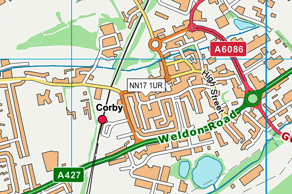 NN17 1UR map - OS VectorMap District (Ordnance Survey)