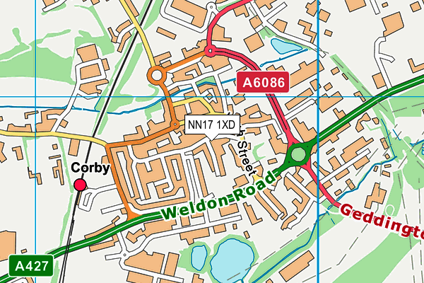 NN17 1XD map - OS VectorMap District (Ordnance Survey) NN17 1XD map - OS VectorMap District (Ordnance Survey)