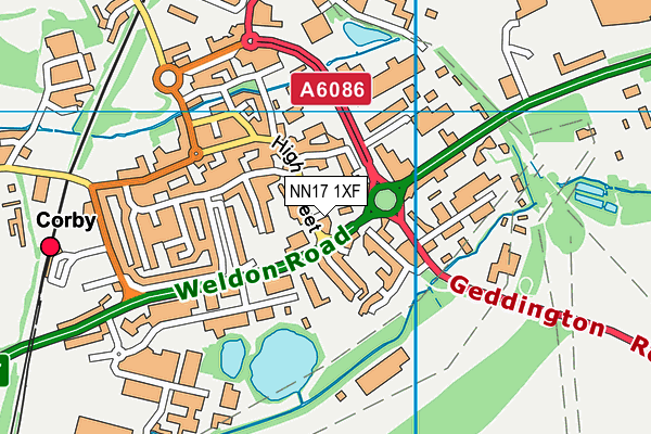 NN17 1XF map - OS VectorMap District (Ordnance Survey) NN17 1XF map - OS VectorMap District (Ordnance Survey)