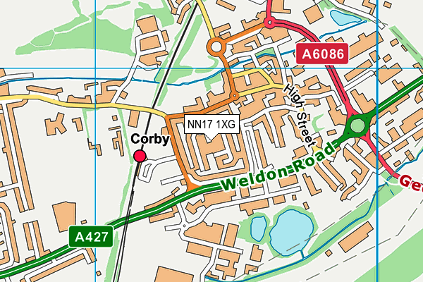 NN17 1XG map - OS VectorMap District (Ordnance Survey)