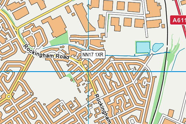 NN17 1XR map - OS VectorMap District (Ordnance Survey)