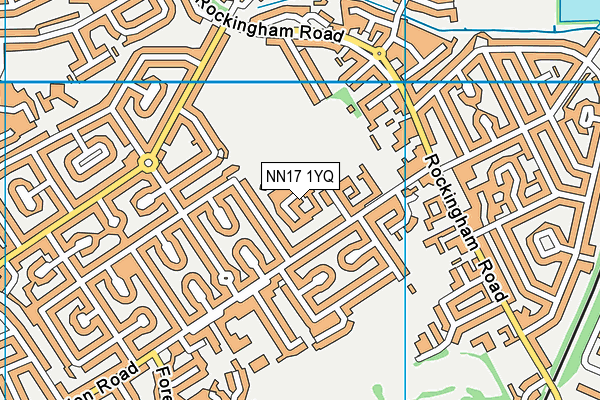 NN17 1YQ map - OS VectorMap District (Ordnance Survey) NN17 1YQ map - OS VectorMap District (Ordnance Survey)
