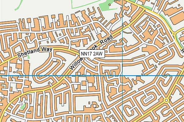 NN17 2AW map - OS VectorMap District (Ordnance Survey) NN17 2AW map - OS VectorMap District (Ordnance Survey)