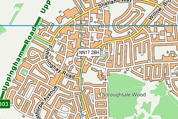 NN17 2BH map - OS VectorMap District (Ordnance Survey) NN17 2BH map - OS VectorMap District (Ordnance Survey)