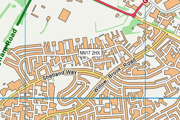 NN17 2HX map - OS VectorMap District (Ordnance Survey) NN17 2HX map - OS VectorMap District (Ordnance Survey)