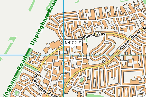 NN17 2LZ map - OS VectorMap District (Ordnance Survey) NN17 2LZ map - OS VectorMap District (Ordnance Survey)