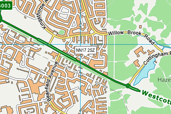 NN17 2SZ map - OS VectorMap District (Ordnance Survey)
