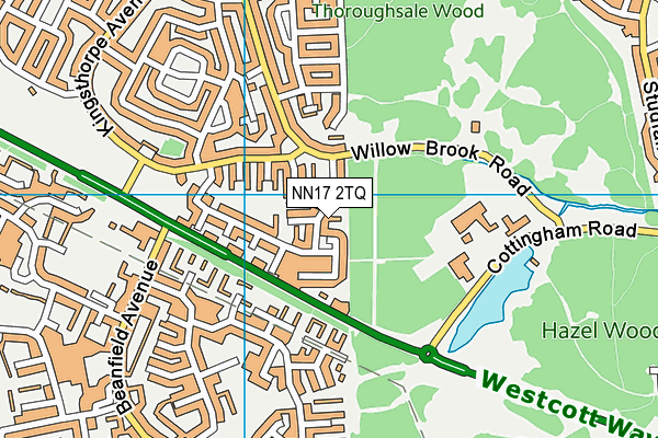 NN17 2TQ map - OS VectorMap District (Ordnance Survey)