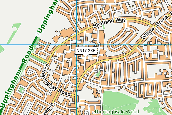NN17 2XF map - OS VectorMap District (Ordnance Survey) NN17 2XF map - OS VectorMap District (Ordnance Survey)