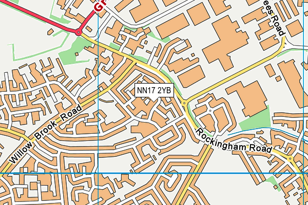 NN17 2YB map - OS VectorMap District (Ordnance Survey) NN17 2YB map - OS VectorMap District (Ordnance Survey)