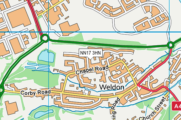 NN17 3HN map - OS VectorMap District (Ordnance Survey)