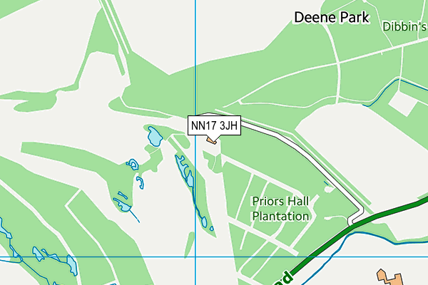 NN17 3JH map - OS VectorMap District (Ordnance Survey) NN17 3JH map - OS VectorMap District (Ordnance Survey)