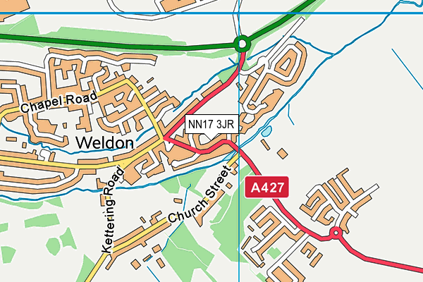 NN17 3JR map - OS VectorMap District (Ordnance Survey)
