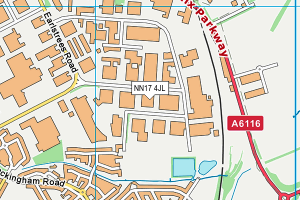 NN17 4JL map - OS VectorMap District (Ordnance Survey) NN17 4JL map - OS VectorMap District (Ordnance Survey)
