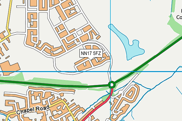 NN17 5FZ map - OS VectorMap District (Ordnance Survey) NN17 5FZ map - OS VectorMap District (Ordnance Survey)