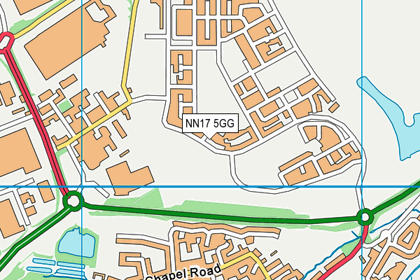 NN17 5GG map - OS VectorMap District (Ordnance Survey) NN17 5GG map - OS VectorMap District (Ordnance Survey)