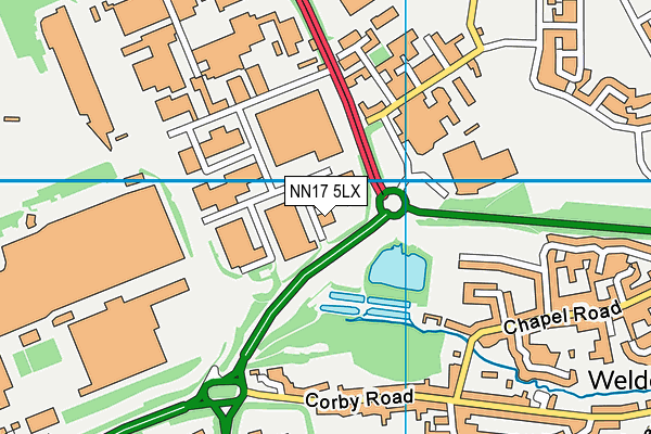 NN17 5LX map - OS VectorMap District (Ordnance Survey) NN17 5LX map - OS VectorMap District (Ordnance Survey)