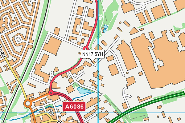 NN17 5YH map - OS VectorMap District (Ordnance Survey) NN17 5YH map - OS VectorMap District (Ordnance Survey)
