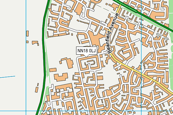 NN18 0LJ map - OS VectorMap District (Ordnance Survey)