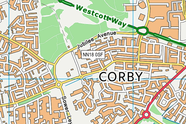 NN18 0SF map - OS VectorMap District (Ordnance Survey)