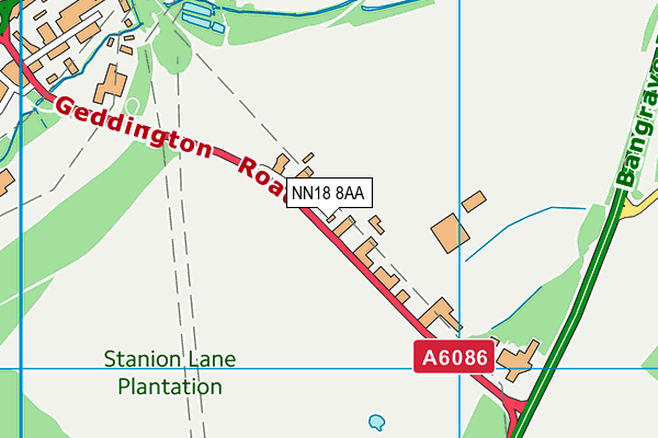 NN18 8AA map - OS VectorMap District (Ordnance Survey) NN18 8AA map - OS VectorMap District (Ordnance Survey)