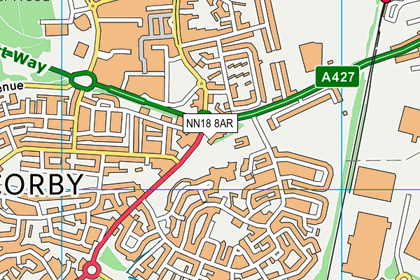NN18 8AR map - OS VectorMap District (Ordnance Survey) NN18 8AR map - OS VectorMap District (Ordnance Survey)