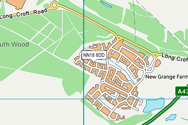 NN18 8DD map - OS VectorMap District (Ordnance Survey) NN18 8DD map - OS VectorMap District (Ordnance Survey)