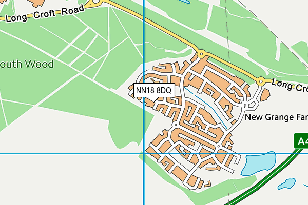 NN18 8DQ map - OS VectorMap District (Ordnance Survey) NN18 8DQ map - OS VectorMap District (Ordnance Survey)