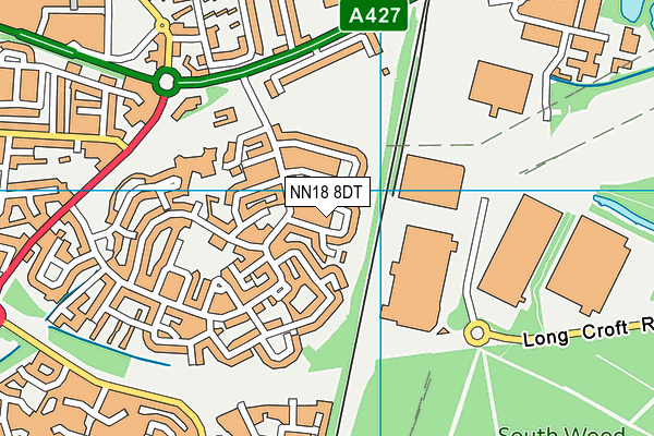 NN18 8DT map - OS VectorMap District (Ordnance Survey) NN18 8DT map - OS VectorMap District (Ordnance Survey)