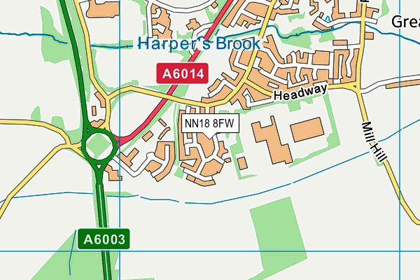 NN18 8FW map - OS VectorMap District (Ordnance Survey)